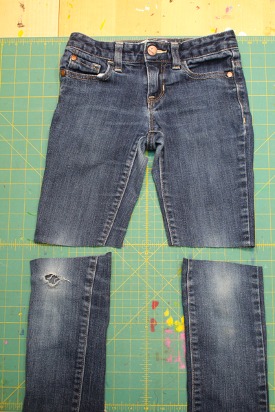 Upcycled Denim Skirt from Blue Jeans