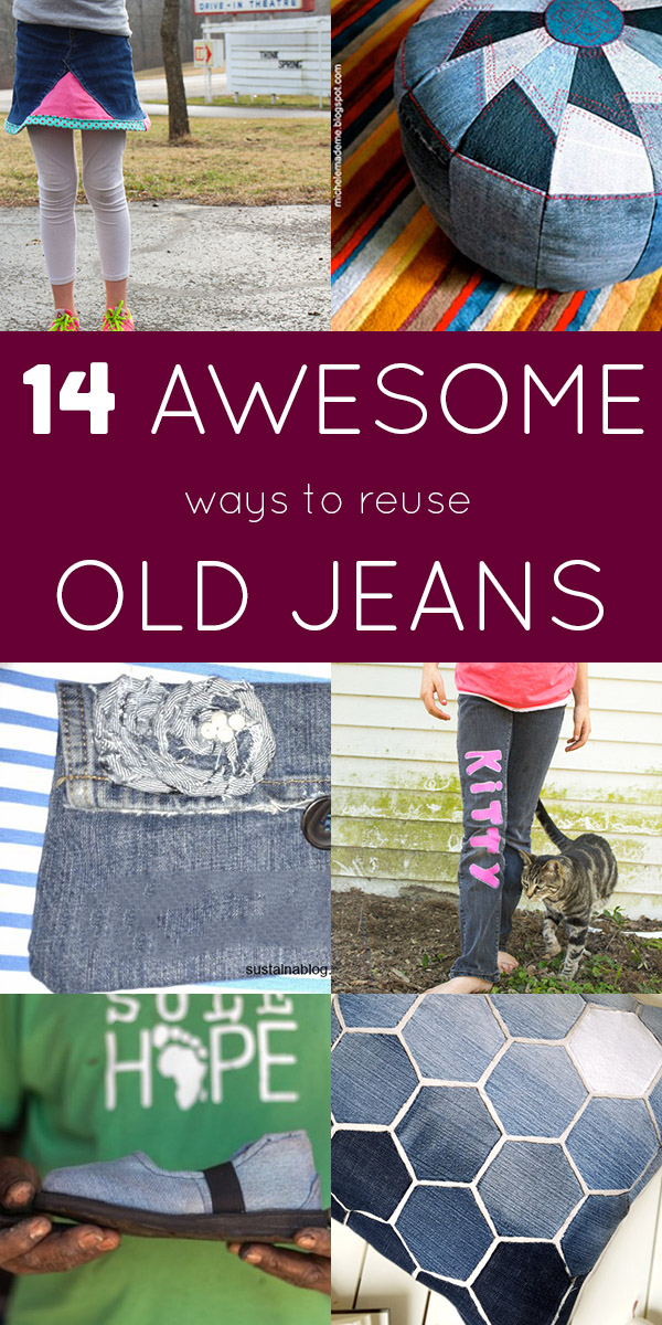 There are so many ways to reuse old jeans! Grab some scissors, pull out the sewing machine, and let's do some upcycling.