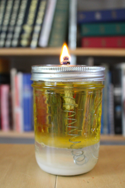 how to make an olive oil lamp