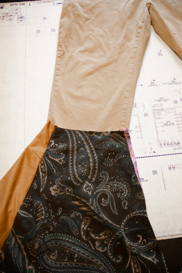 should the pant legs look like that when matching up this seam? (upside  down grain on one i know) : r/sewing
