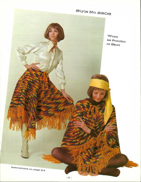 Crocheted Skirt or Poncho from Vintage Unscripted