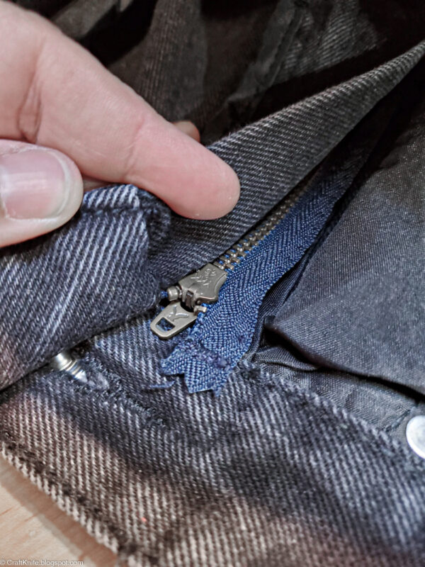 Sew the zipper into the waistband