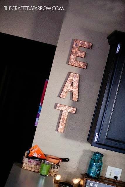 penny word art via The Crafted Sparrow