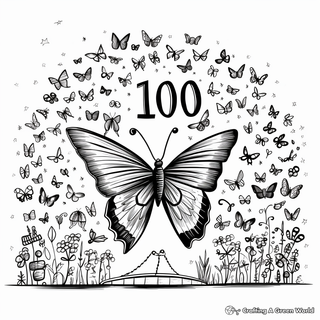 100 Beautiful Butterflies Coloring Pages 1