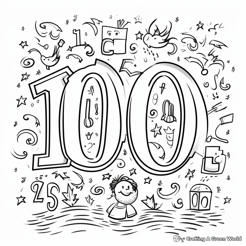 100th Day Of School Coloring Pages Free Printable 100th Day Of School Coloring Pages Free Printable