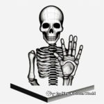 3D Illusion Skeleton Hand Coloring Pages 1