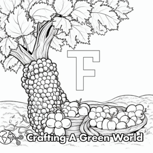 F Is For Fall Coloring Pages - Free &amp; Printable!