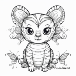 A Detailed Ornamental Cat Bee Coloring Pages 3