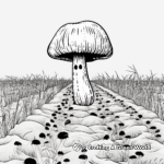 A Field of Mushrooms Coloring Page 4