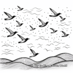 A Flock of Starlings in the Sky Coloring Pages 3