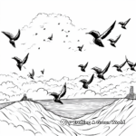 A Flock of Starlings in the Sky Coloring Pages 4
