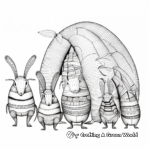 A Group of Armadillos: Family Unit Coloring Pages 1