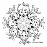 A Medley of Snowflakes Coloring Pages for Children 1