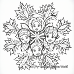 A Medley of Snowflakes Coloring Pages for Children 2