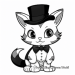 A Series of Tuxedo Cat Kitty Coloring Pages 2