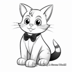 A Series of Tuxedo Cat Kitty Coloring Pages 3