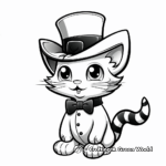 A Series of Tuxedo Cat Kitty Coloring Pages 4