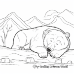 A Sleeping Sun Bear Coloring Pages 1