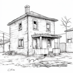 Abandoned Building Coloring Pages 4