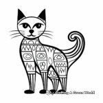 Abstract Abyssinian Cat Coloring Pages 4