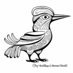 Abstract Art Kingfisher Coloring Pages 1