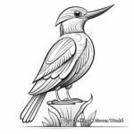 Abstract Art Kingfisher Coloring Pages 3