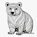 Abstract Art of Black Bear Coloring Pages for Artists 1
