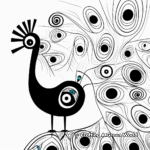Abstract Art Peacock Coloring Pages for Adults 3