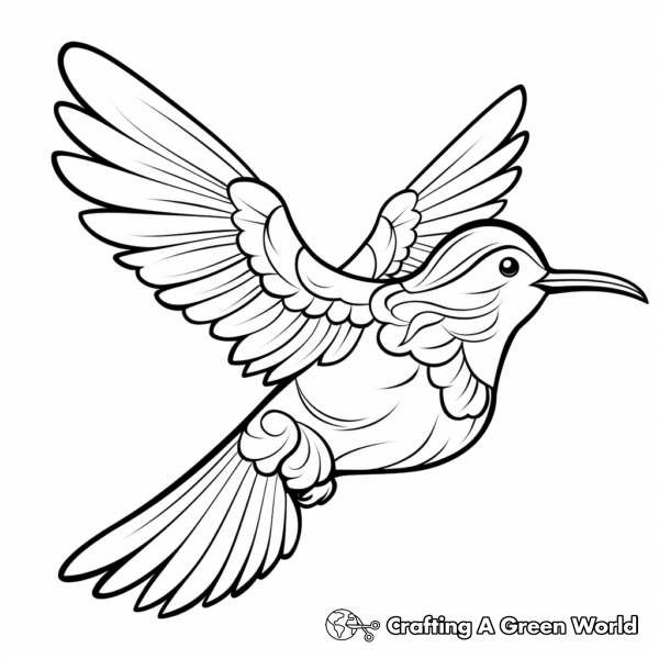 Ruby Throated Hummingbird Coloring Pages - Free &amp; Printable!