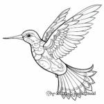 Abstract Art Ruby Throated Hummingbird Coloring Sheets 3