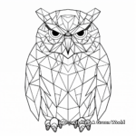 Abstract Art Snowy Owl Coloring Pages 3