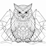 Abstract Art Snowy Owl Coloring Pages 4