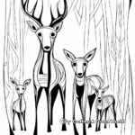 Abstract Art Style Browning Buck Coloring Pages 1