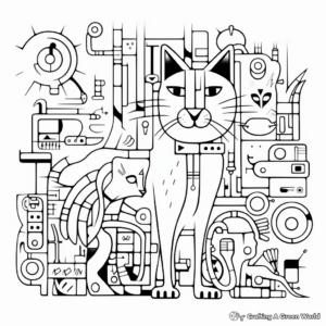 Abstract Art Veterinary Coloring Pages for Adults 1
