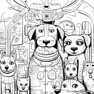 Abstract Art Veterinary Coloring Pages for Adults 2