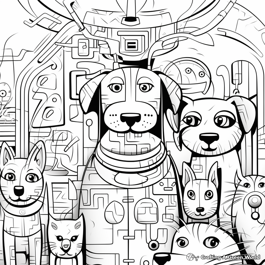 Abstract Art Veterinary Coloring Pages for Adults 2