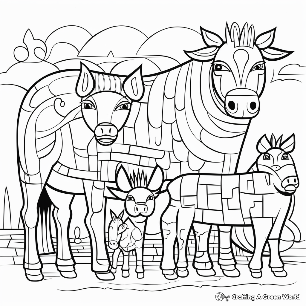 Abstract Art Veterinary Coloring Pages for Adults 3