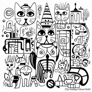 Abstract Art Veterinary Coloring Pages for Adults 4
