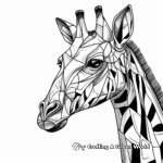 Abstract Artistic Giraffe Coloring Pages for Adult 2