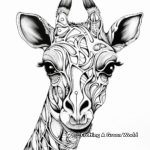 Abstract Artistic Giraffe Coloring Pages for Adult 4