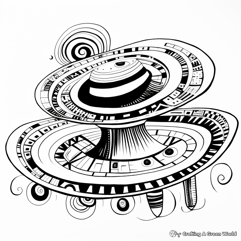 Abstract Artistic Sombrero Coloring Pages 1