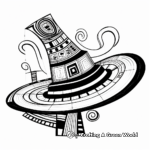 Abstract Artistic Sombrero Coloring Pages 2