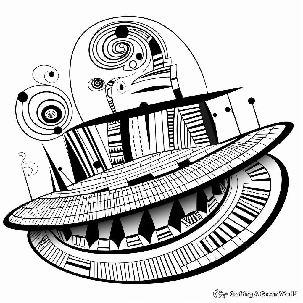 Abstract Artistic Sombrero Coloring Pages 3