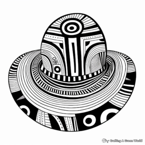 Abstract Artistic Sombrero Coloring Pages 4