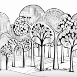 Abstract Autumn Trees Adult Coloring Pages 3