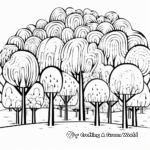 Abstract Autumn Trees Adult Coloring Pages 4