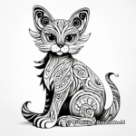 Abstract Bengal Cat Designs for Coloring Pages 2