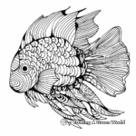 Abstract Betta Fish Pattern for Coloring 3
