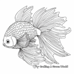 Abstract Betta Fish Pattern for Coloring 4