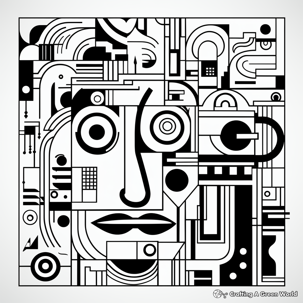 Abstract Blank Coloring Pages for Creativity 2
